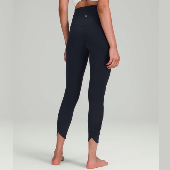 Lululemon Align High Rise Pant Ruched Waist Leggings True Navy Blue 14 NWT - Picture 2 of 12